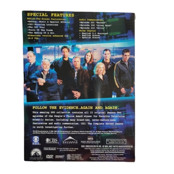 CSI:Crime Scene Investigation The Complete Second Season on DVD - Picture 2 of 10